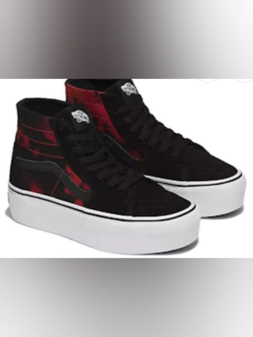 Vans Sk8-Hi Tapered Stackform Glow-In-The-Dark Skull Print High-Top Sneakers New